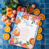 Thats amore mediterranean blue tiles bridal shower einladung