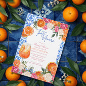 Thats amore mediterranean blue tiles bridal shower einladung