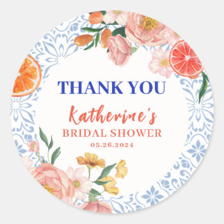 Thats amore mediterranean citrus Bridal shower  Runder Aufkleber