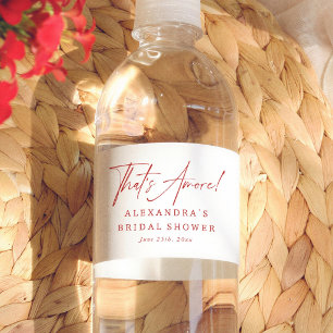 That's Amore Pizza & Wine Junggesellinnenabschied Wasserflaschenetikett
