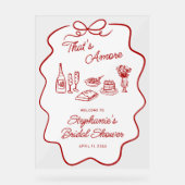 That's Amore Red Doodle Frame Large Welcome Acrylschild (Vorderseite)