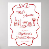 That's Amore Red Doodle Frame Welcome Poster (Vorne)