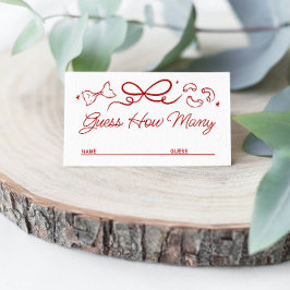 That's Amore, Red Doodle Guess How Many Game Card Begleitkarte