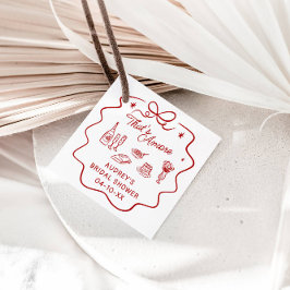 That's Amore, Red Doodle Personalized Shower Geschenkanhänger