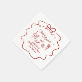 That's Amore, Red Doodle Personalized Shower Serviette (Ecke)