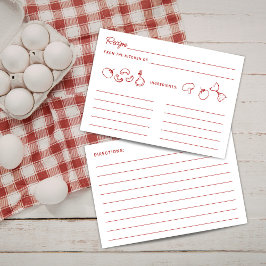 That's Amore Red Doodle Recipe Card Begleitkarte