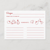 That's Amore Red Doodle Recipe Card Begleitkarte (Vorderseite)