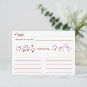 That's Amore Red Doodle Recipe Card Begleitkarte (Stehend Vorderseite)