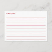 That's Amore Red Doodle Recipe Card Begleitkarte (Rückseite)