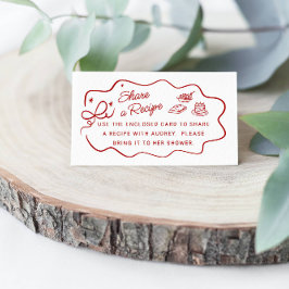 That's Amore, Red Doodle Rezeptkarte teilen Begleitkarte