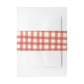 That's Amore Red Plaid Gingham Custom  Einladungsbanderole (Vorderseite Beispiel)