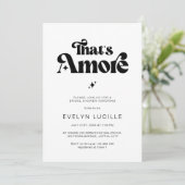 That's Amore Retro Minimalist Bridal Shower Einladung (Stehend Vorderseite)