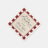 That's Amore Rot kariert Junggesellinnen-Abschied  Serviette (Ecke)