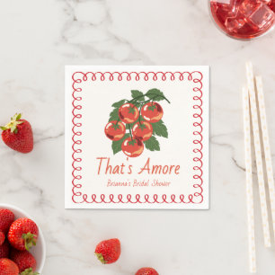 That's Amore Rote Tomaten-Italienische Hochzeitsdu Serviette