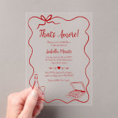 That's Amore Whimsical Hand Drawn Bridal Shower Acryleinladungen (Insitu (Handheld))