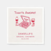 That's Amore Whimsical Hand gezeichnete Brautparty Serviette (Vorderseite)