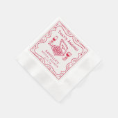 That's Amore Whimsical Hand gezeichnete Brautparty Serviette (Ecke)
