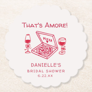 That's Amore Whimsical Hand gezeichnete Brautparty Untersetzer
