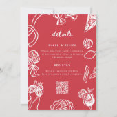 "That's Amore" Whimsical Italian Bridal Shower Einladung (Rückseite)