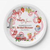 That's Amore Whimsical Italian Bridal Shower Pappteller (Vorderseite)