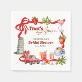 That's Amore Whimsical Italian Bridal Shower Serviette (Vorderseite)