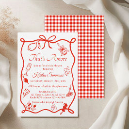 That's Amore Whimsical Italian Pizza Brautparty Einladung
