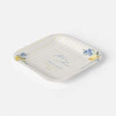 That's Amore Yellow Stripes Italian Bridal Shower Pappteller (Gewinkelt)