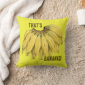 That's Bananas Funny Yellow Cotton Throw Pillow Kissen (Decke)