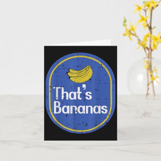 Thats Bananas Sticker Fruit Costume Halloween Men Karte (Gelbe Blume)