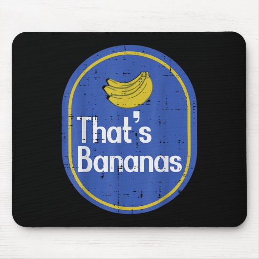 Thats Bananas Sticker Fruit Costume Halloween Men  Mousepad (Vorne)