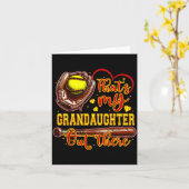 That's My Granddaughter Out There Softball Grandma Karte (Gelbe Blume)