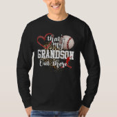 That's My Grandson Out There Baseball Grandma Moth T-Shirt (Vorderseite)
