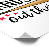 That's My Grandson Out There Baseball Grandma Squa Poster (Ecke)