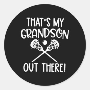 That's My Grandson Out There Runder Aufkleber