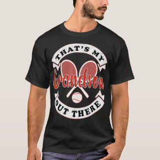 That's My Grandson Out There Tennis Grandma Grandp T-Shirt