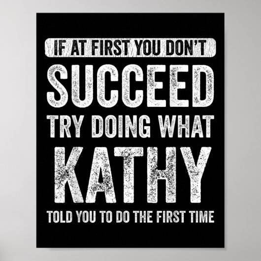 That's My Name Co. Kathy Women's Black Modern Lett Poster (Vorne)