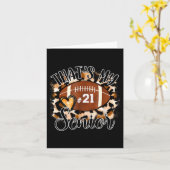 That's My Senior Football Jersey Night Number 21 F Karte (Gelbe Blume)