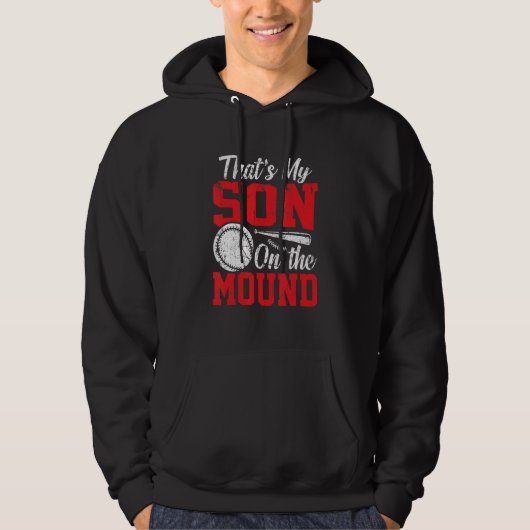 That's My Son On The Mound Baseball Hoodie (Vorderseite)