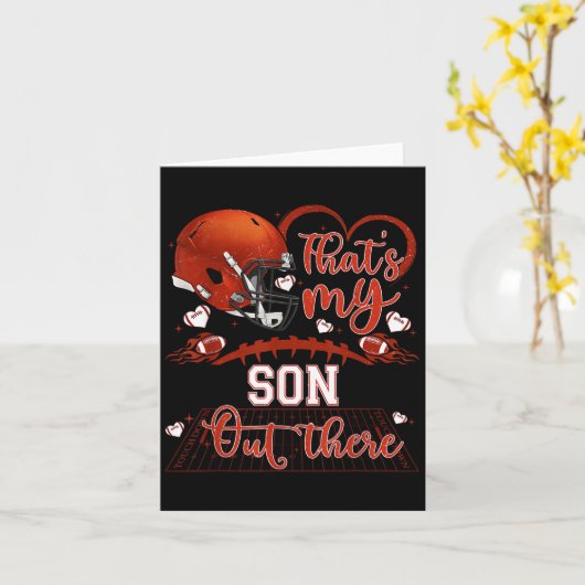 That's My Son Out There Funny Football Mom Mama Da Karte (Gelbe Blume)