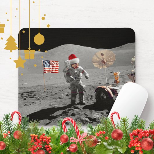 That's One Small Step for Santa Apollo 17  Mousepad