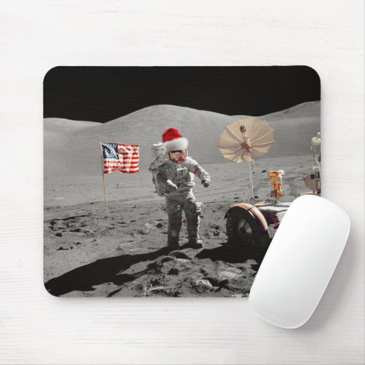 That's One Small Step for Santa Apollo 17  Mousepad (Mit Mouse)