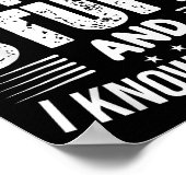 That's What I Do I Fix Stuff And I Know Things Fun Poster (Ecke)