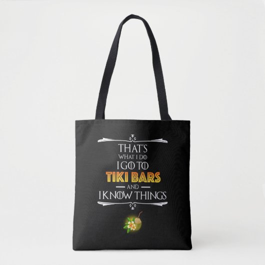 That's What I Do - I Go To Tiki Bars Tasche (Vorderseite)