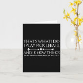 That's What I Do I Play Ckleball And I Know Things Karte (Gelbe Blume)