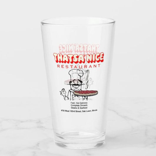 Thatsa' Nice Restaurant, Eichenwiese, Illinois Glas (Rückseite)