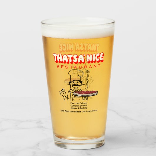 Thatsa' Nice Restaurant, Eichenwiese, Illinois Glas (Vorne (Gefüllt))