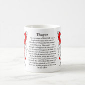 Thayer Familien-Wappen Kaffeetasse (Mittel)