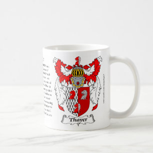 Thayer Familien-Wappen Kaffeetasse