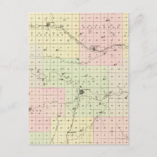 Thayer Landkreis, Nebraska Postkarte (Vorderseite)