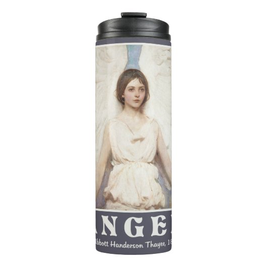 Thayer's Angel Art Custom Text Tumbler Thermosbecher (Vorderseite)